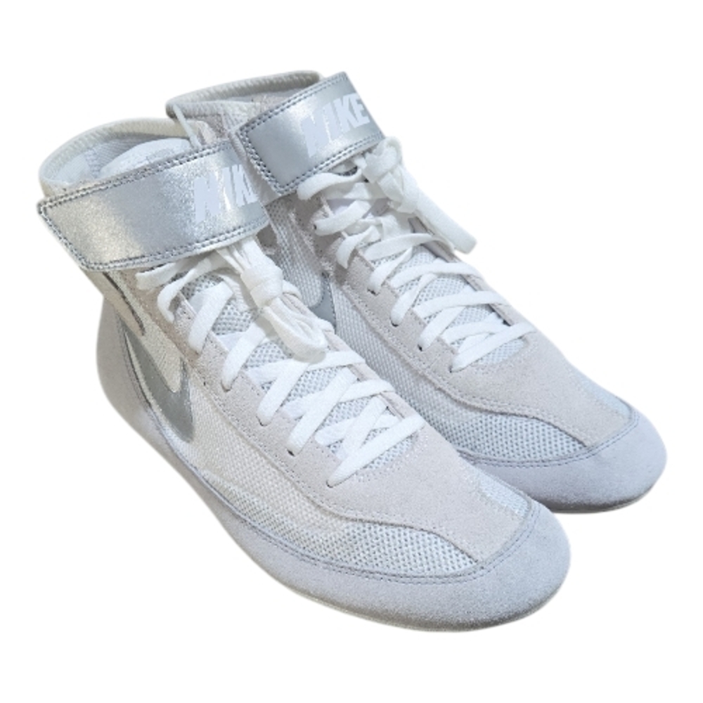 Nike Speedsweep VII Wrestling Shoes, White Metallic Silver Men's Various Sizes